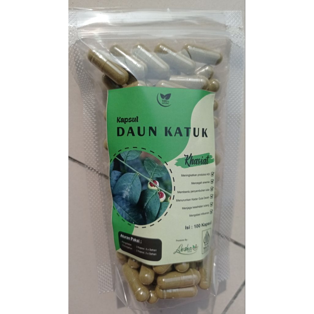 

kapsul daun katuk murni isi 100