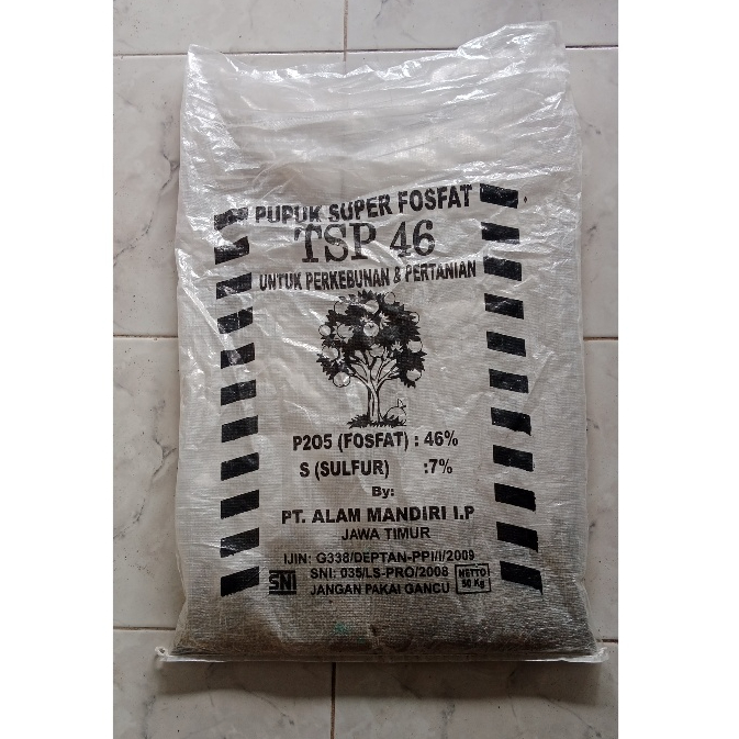 Pupuk Super Fosfat TSP 46 Repack 500 Gram / Pupuk TSP 46