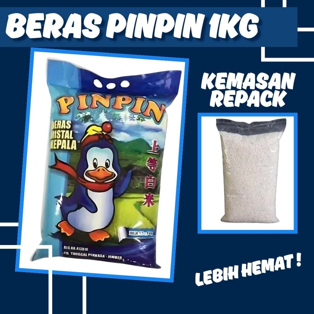 

BERAS PINPIN 1 KG KEMASAN REPACK