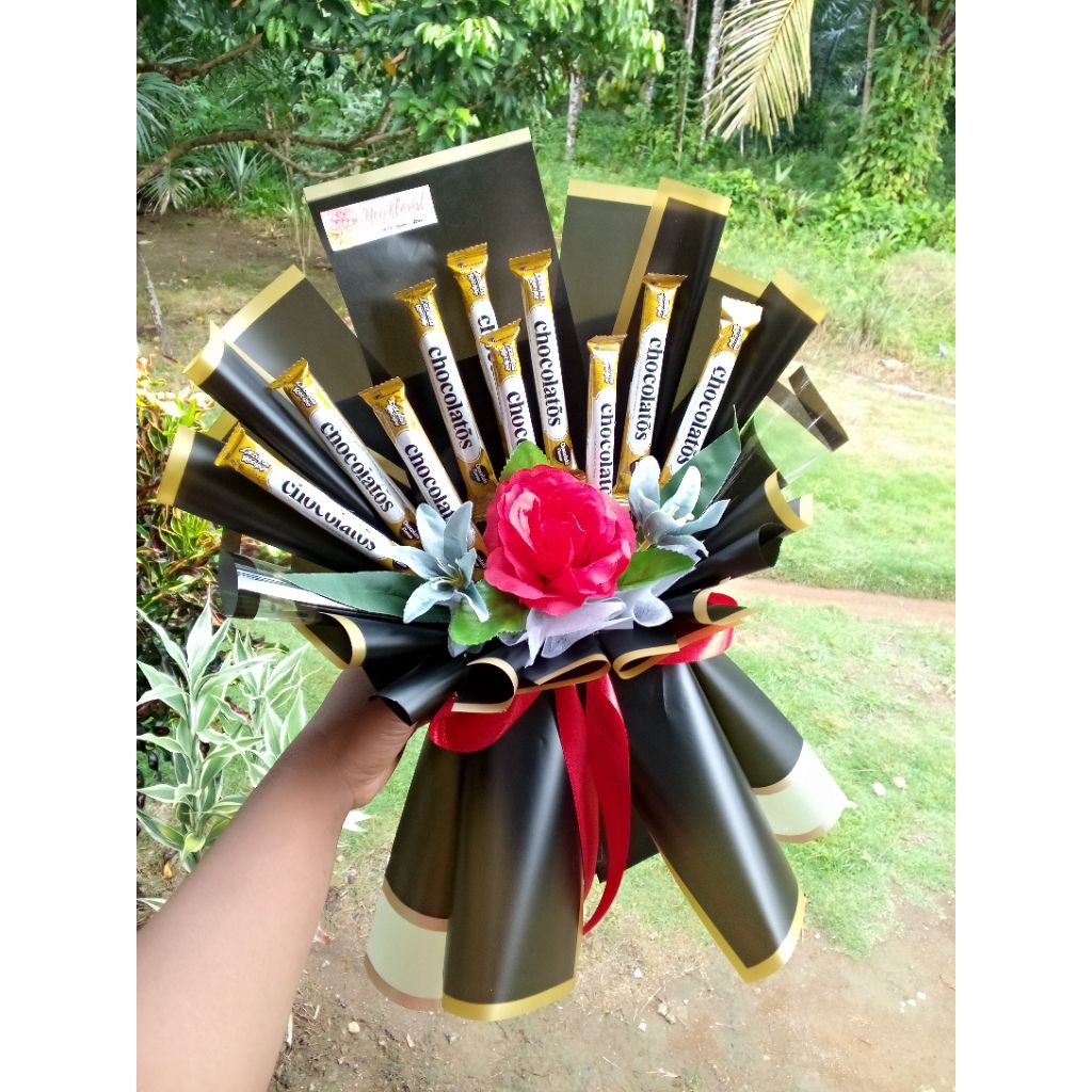 

buket Medan/Langkat, buket Snack mix bunga, buket hadiah ultah