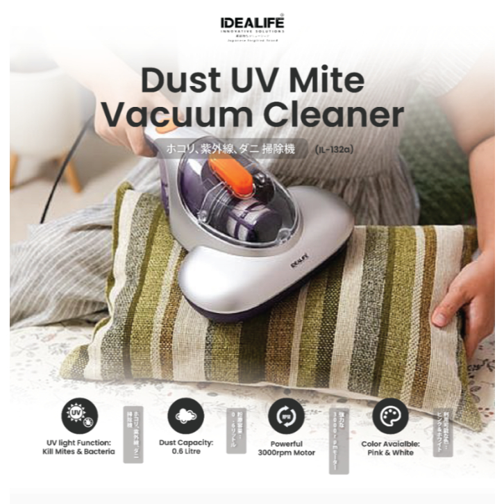 IDEALIFE Vacuum Cleaner UV Wite VC-6001 VC-8002 VC-8003 Alat Pembunuh Tungau with Hepa