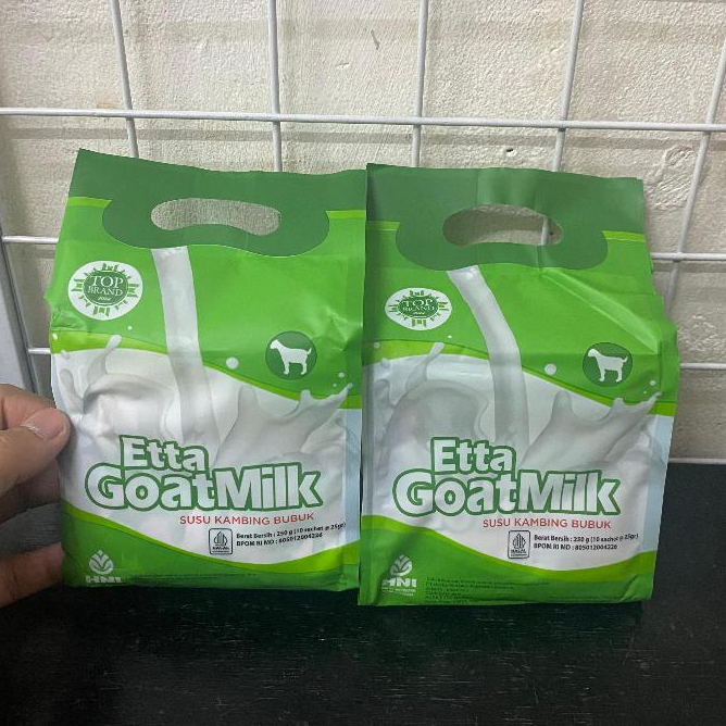 

PAKET HEMAT 2 PACK SUSU KAMBING ETTA GOAT MILK ISI 10 SACHET PERPACK
