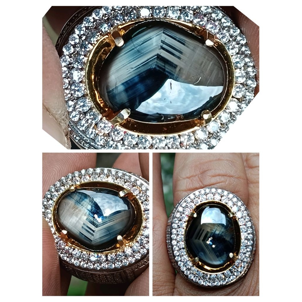 blue star sapphire Thailand no heat bangsing biru