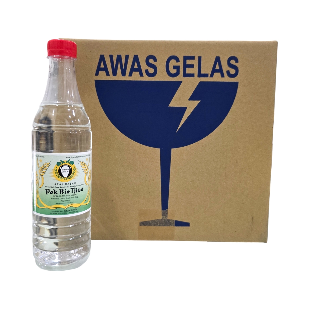 

PEK BIE TJIOE - ARAK MASAK PUTIH CAP GENTONG - 1 KARTON ISI 12 BOTOL @ 600 ML