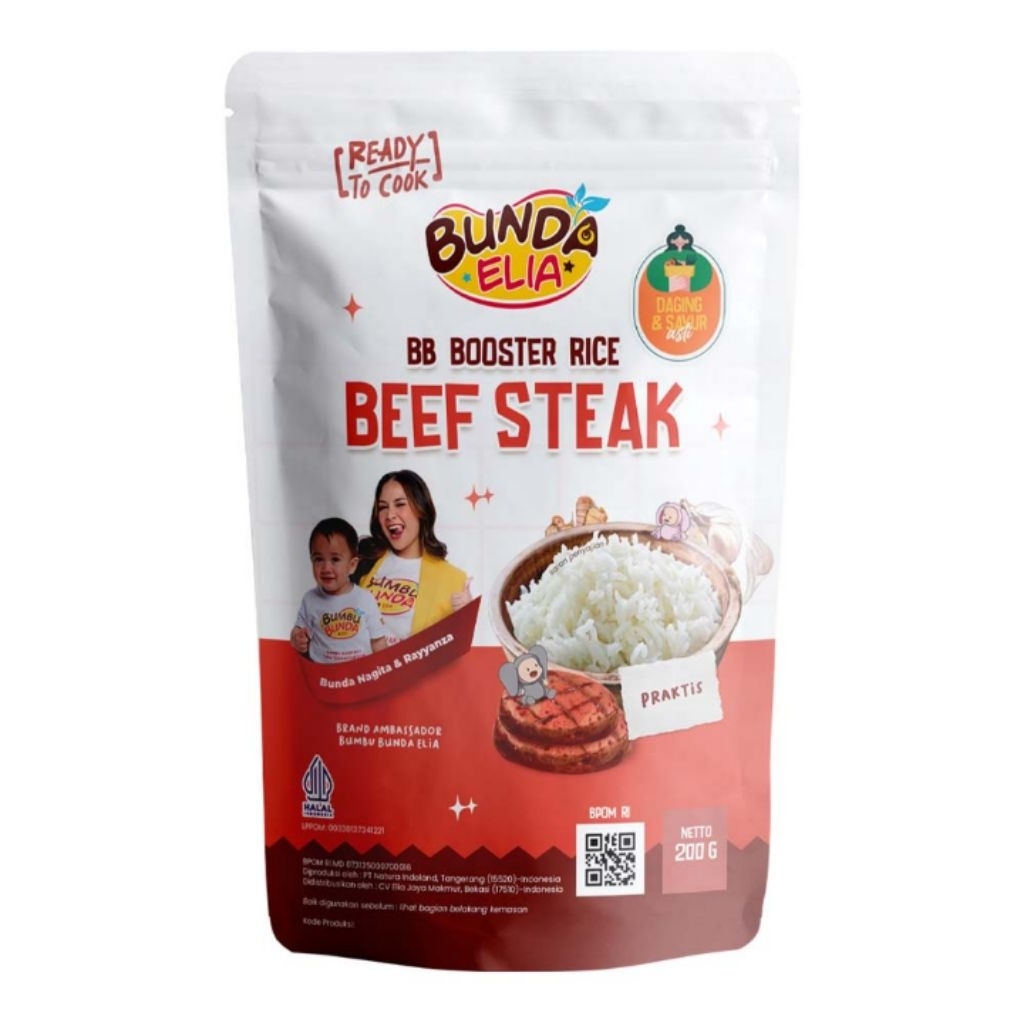 Bumbu Bunda Elia BB Booster Nasi Instan Beef Steak 200g