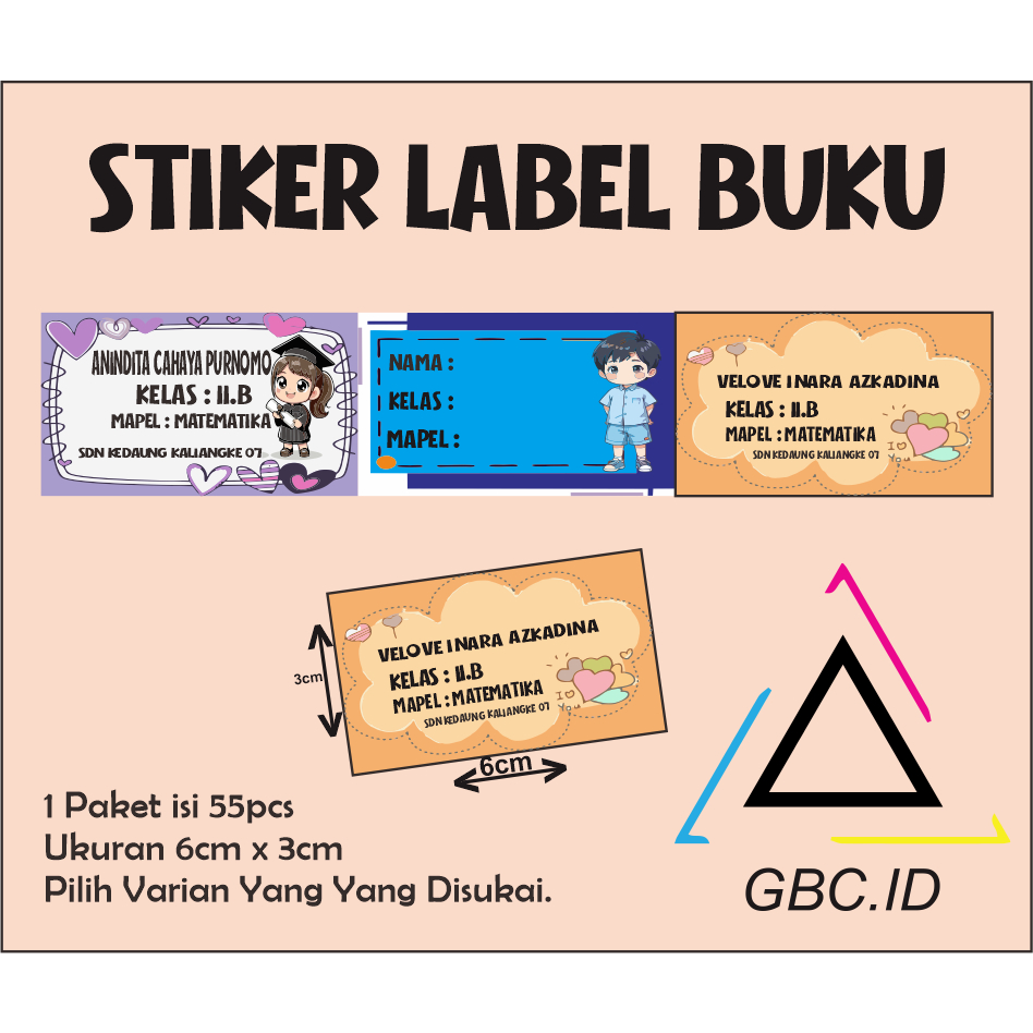 

Stiker Nama / Stiker Nama Buku / Stiker Buku / Stiker Nama Custom / Stiker Label Buku Sekolah