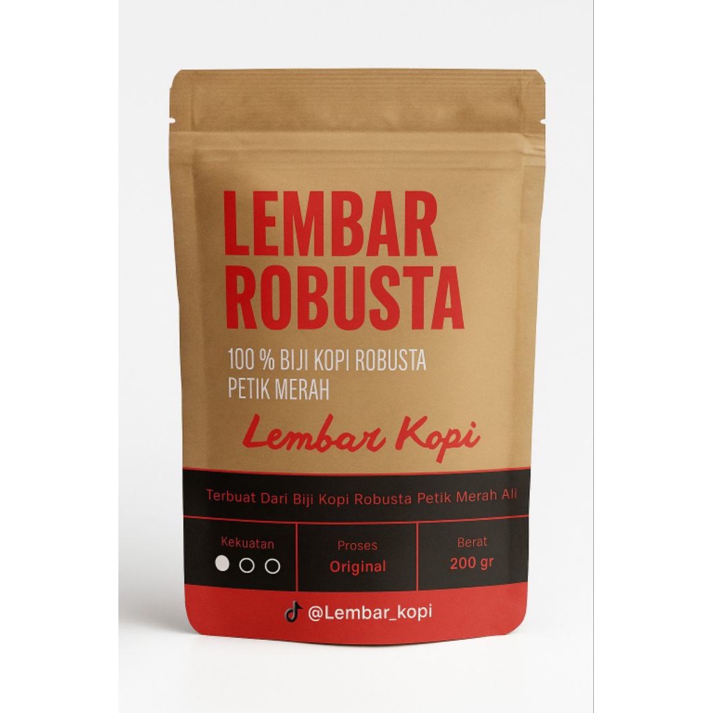 

LEMBAR KOPI ROBUSTA PETIK MERAH LAMPUNG BARAT BERAT 250 GRAM