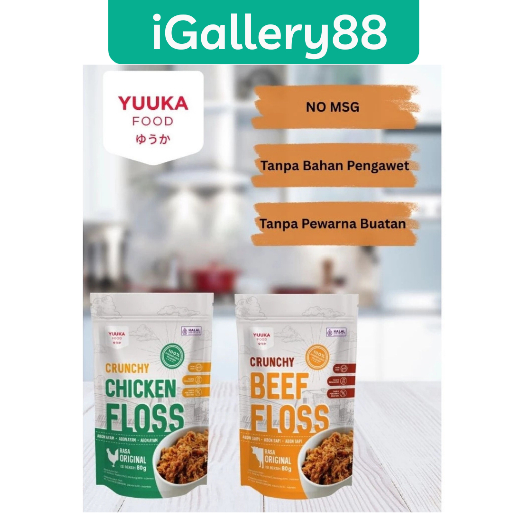 

Yuuka Food Crunchy Abon Sapi dan Ayam 80gr