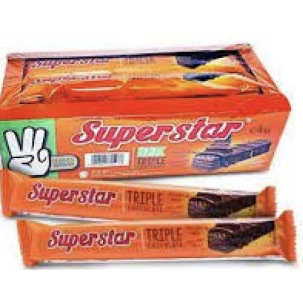 

( per box ) superstar full chocolate nya1 box isi 20 + 1 pcs x 12,5 gram..