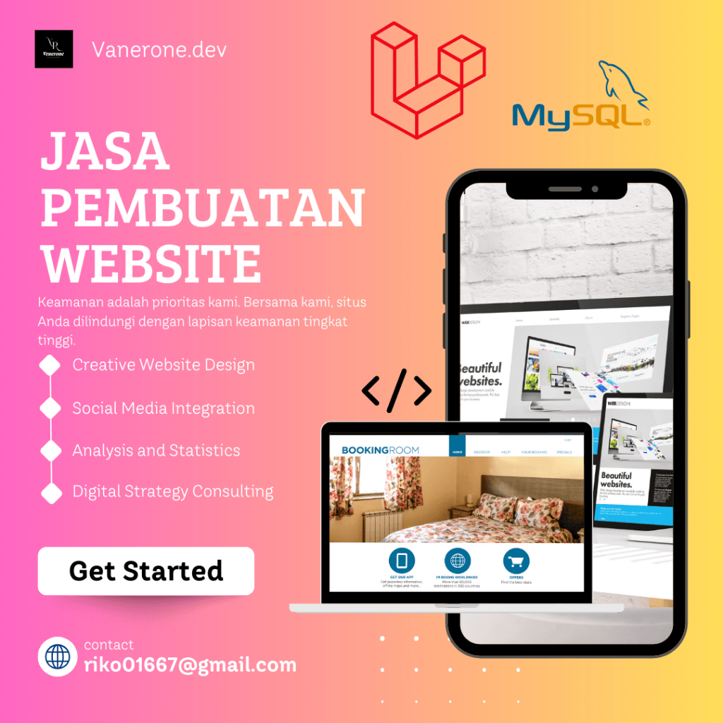Jasa Pembuatan Website Profesional dengan Laravel - Cepat, Aman & Mobile-Friendly | Top Up Otomatis