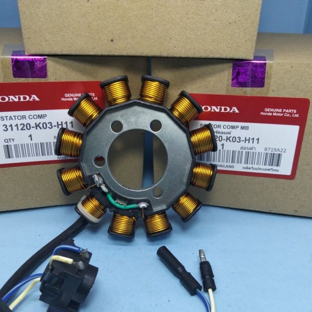 K03-H11 Spool Stator Assy Spul Stator Comp Motor Honda Revo Fi komplit full set Original Thailand
