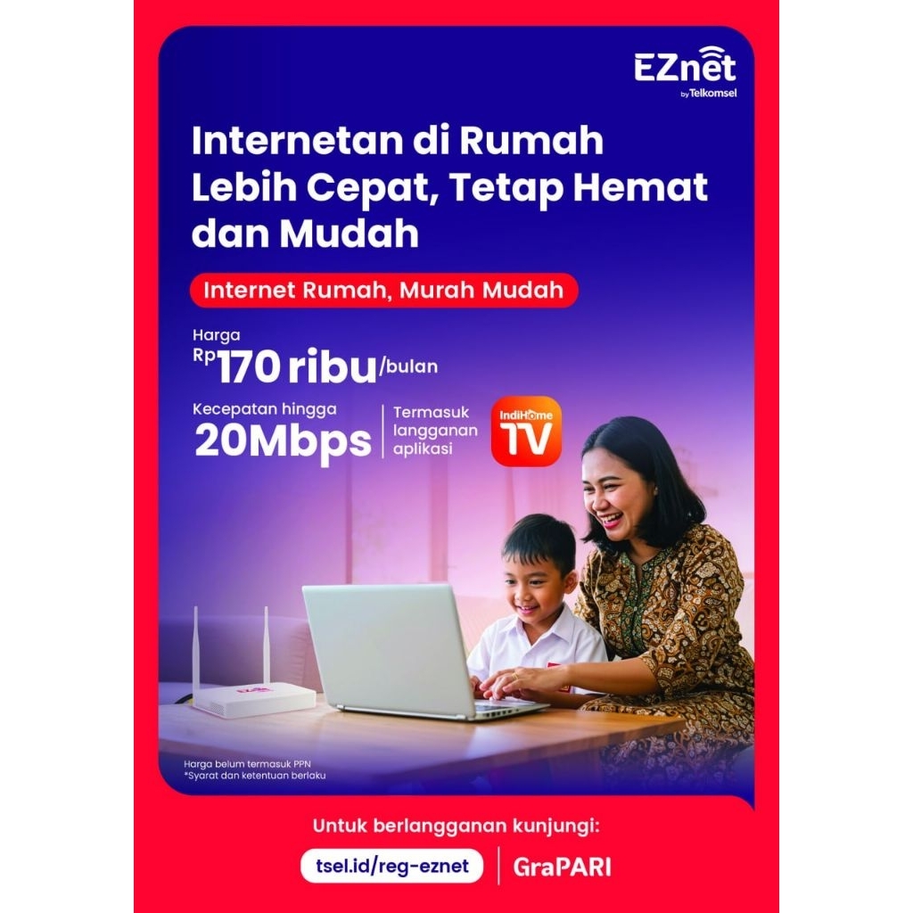 jasa pemasangan indihome 20 mbps JARINGAN RESMI ya