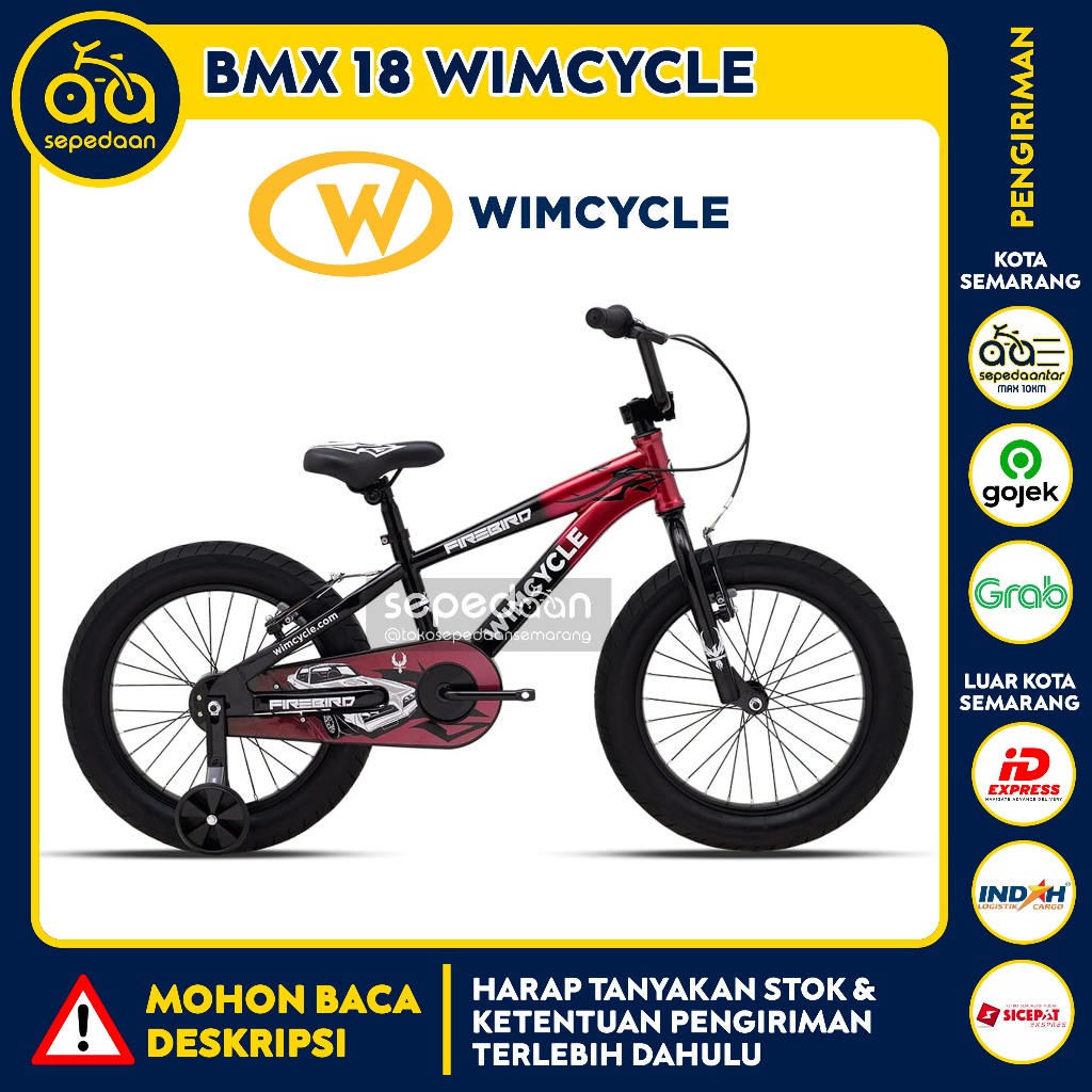 Sepeda Anak BMX 12 16 18 WIMCYCLE - Ban Kecil Besar Jumbo Cowok Laki-laki