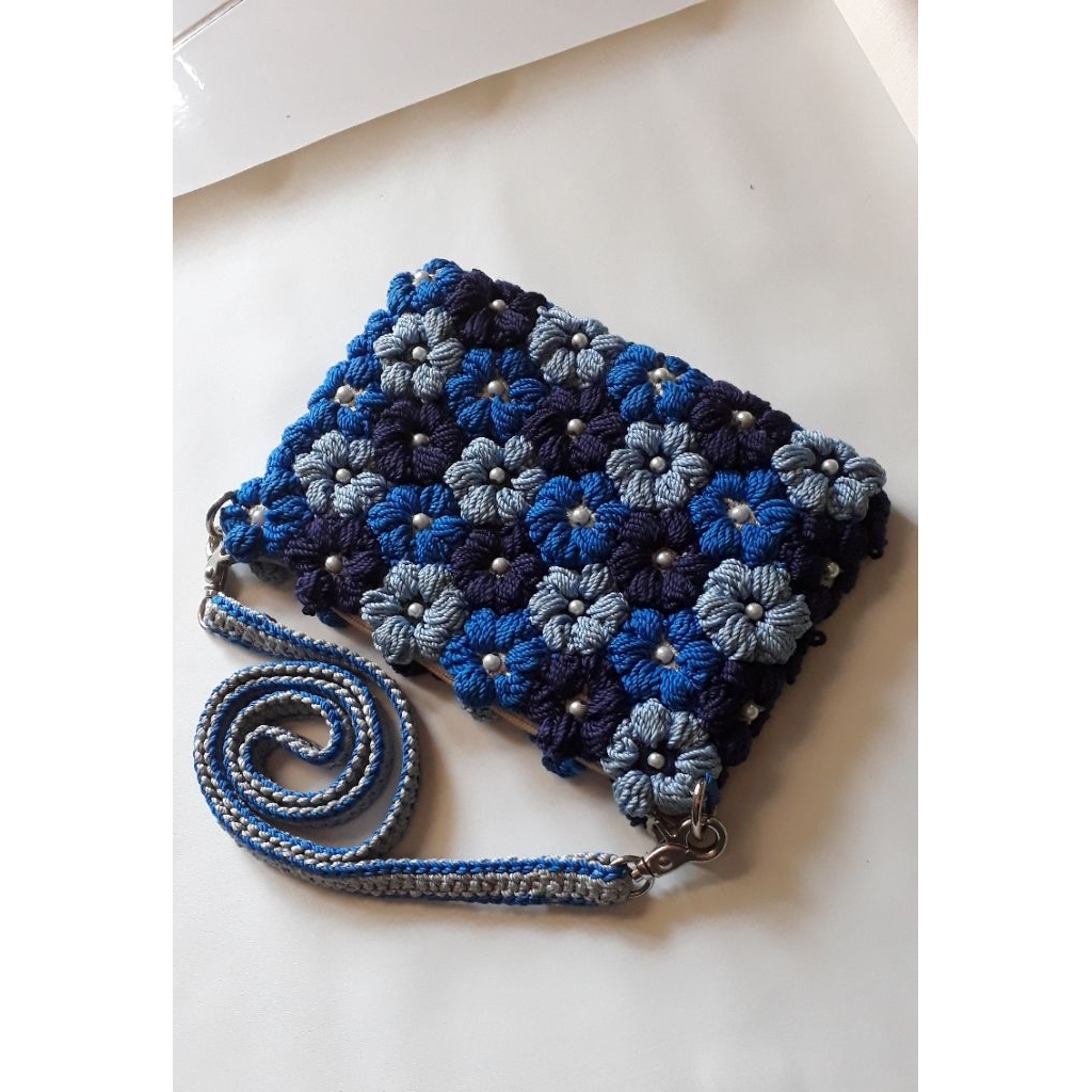 tas rajut bunga/flowers bag daisy