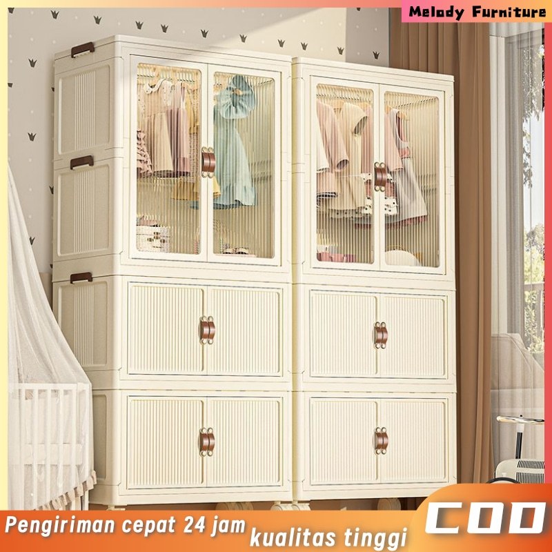 pakaian anak lipat plastik penyimpanan barang model kontainer lemari anak plastik baju bayi lemari b