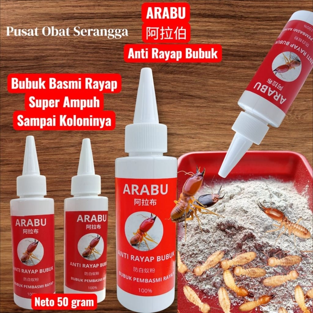 Obat Rayap bubuk Arabu Anti Rayap Racun Rayap Ampuh Membasmi Rayap
