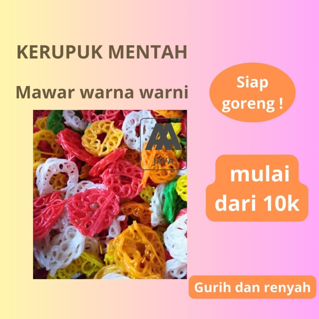 

Kerupuk Mentah Mawar Warna-Warni Siap Goreng – Renyah & Gurih