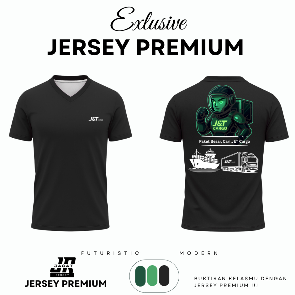 KAOS JERSEY J&T CARGO / J&T EXPRESS BAHAN PREMIUM FULL PRINTING FREE CUSTOM