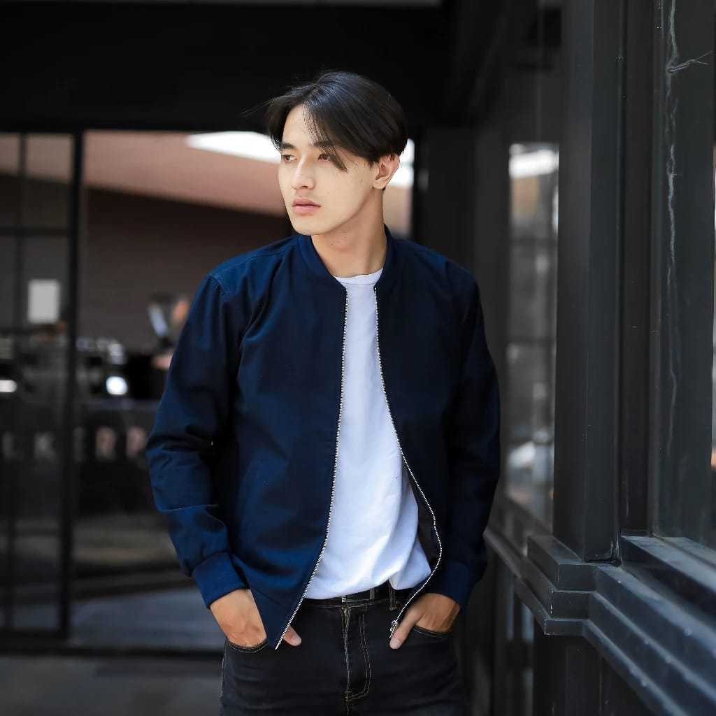 Jaket bomber kanvas premium - Jaket bomber pria - Bomber pria kanvas