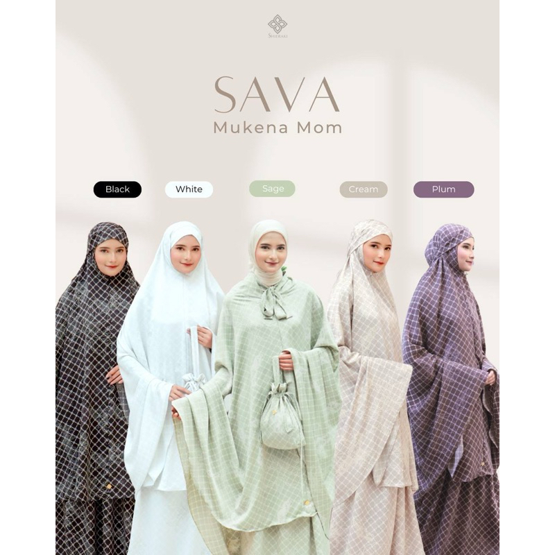 [READY] Shieraki Sava Mukena Printing Exclusive monogram by shieraki ready mukena anak dan dewasa