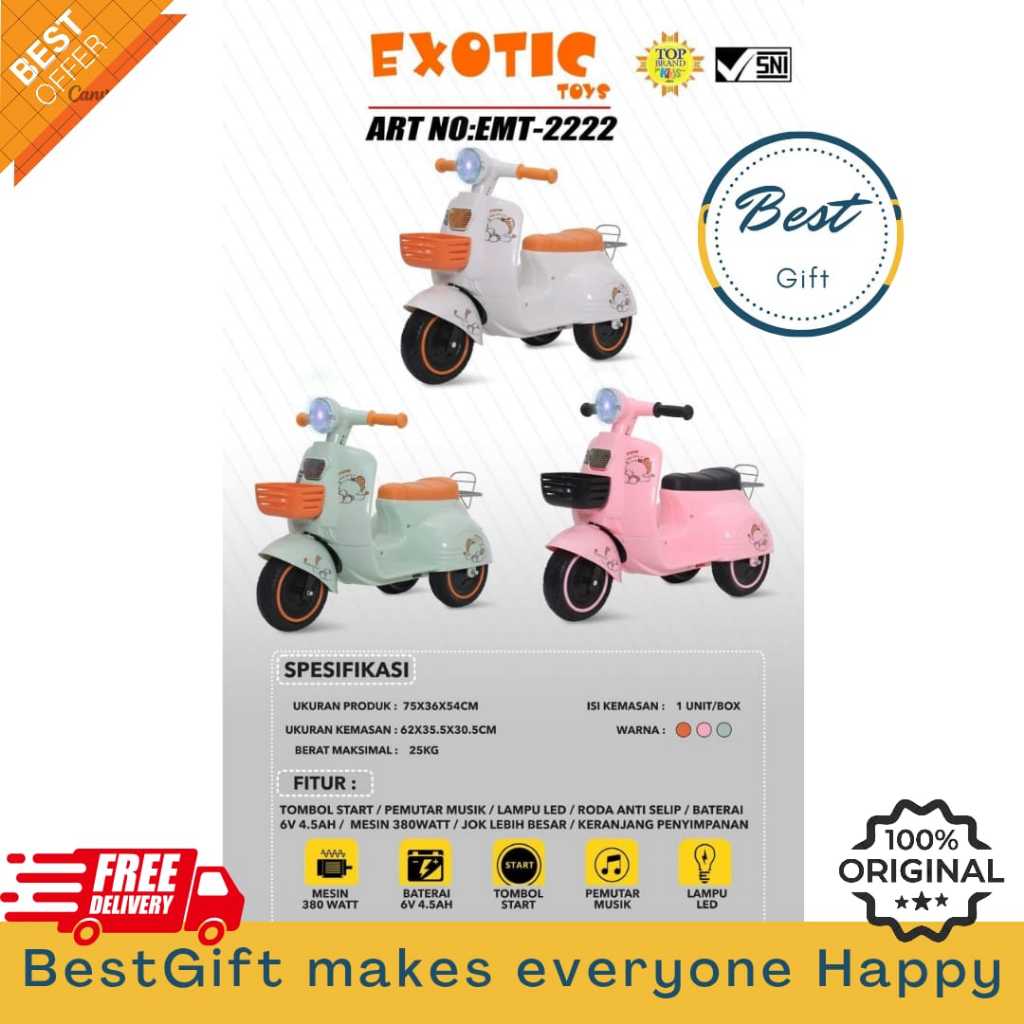EXOTIC EMT- 2222 MOTOR AKI VESPA // EMT-2237 // EMT-2214 // EMT-2237 // EMT-2241 // EMT-2242 // EMT-