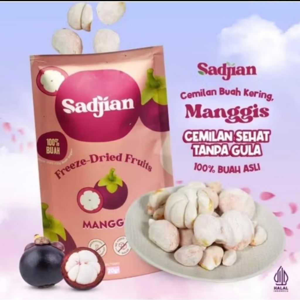 

Sadjian Snack Buah Manggis Kering [Freeze Dried Mangosteen]