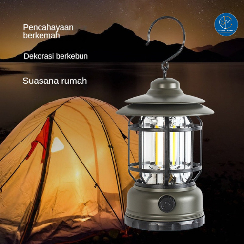 Lampu Lentera Alaska LED/Camping Lamp SDR - L27 Emergency Charger USB MUXINDO