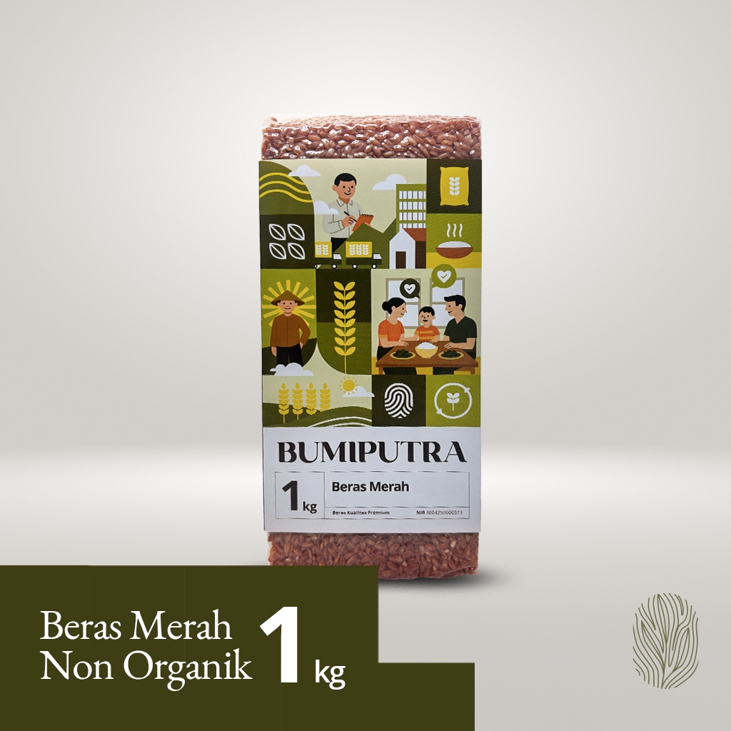 

1 kg Beras Merah Non Organik Bumiputra, Tekstur Pulen & Aroma Harum