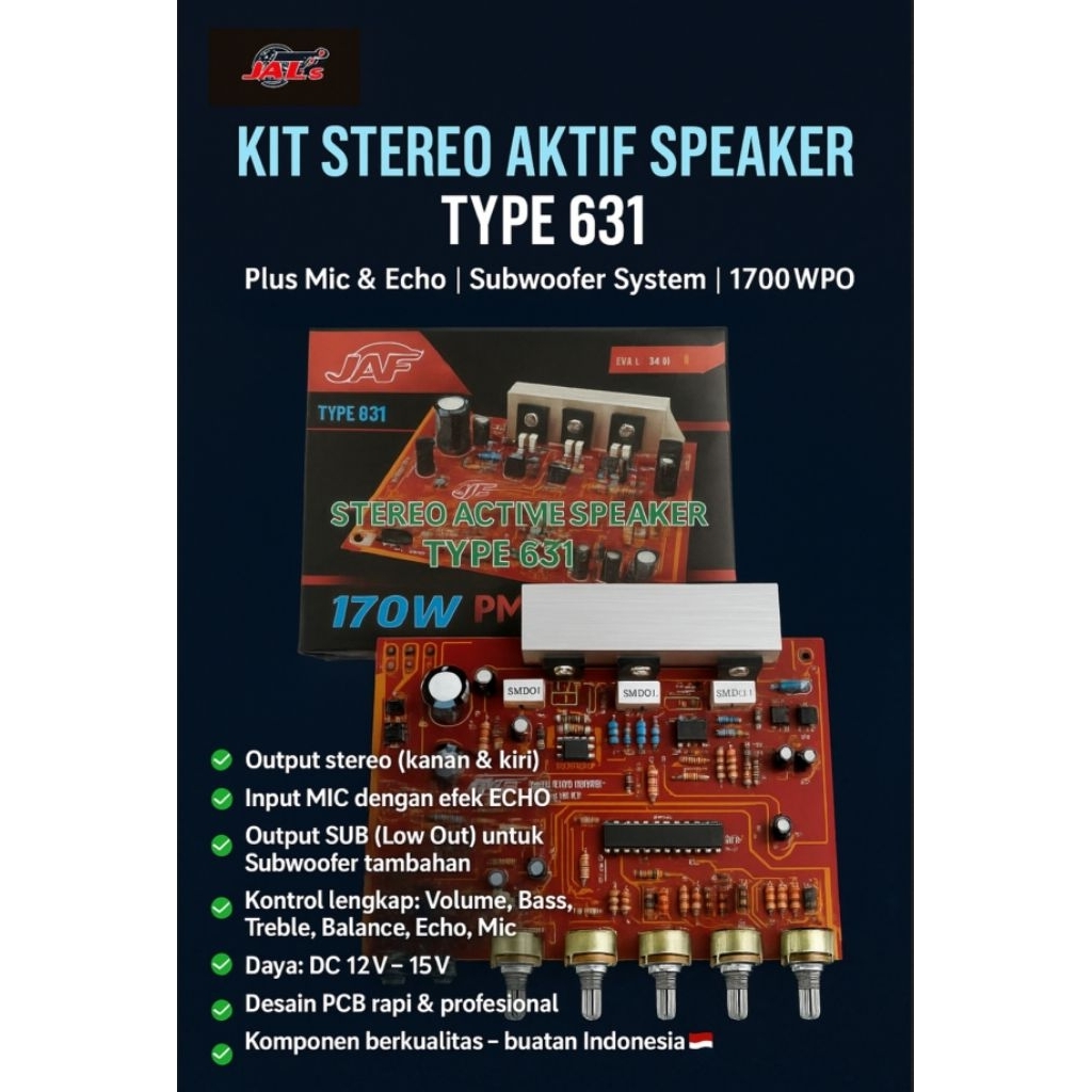 KIT STEREO AKTIF SPEAKER TYPE 631