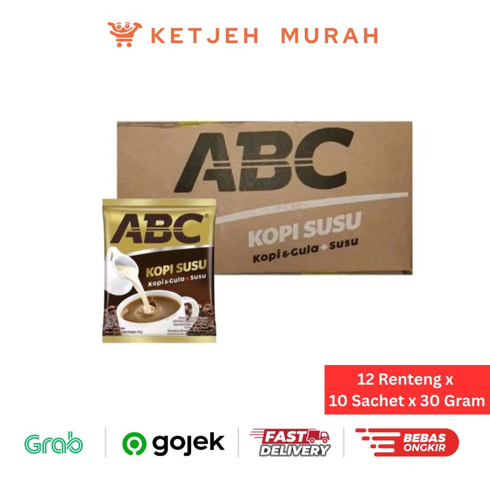 

Kopi ABC Susu 30 Gram 1 Dus isi 12 Renteng x 10 Sachet