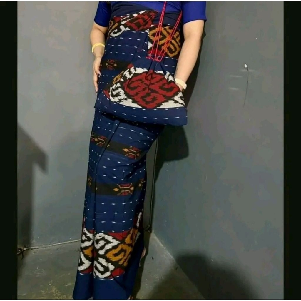 [Sarung + Tas Sepuk] - Bawahan Wanita Adat Toraja Ntt Tenun Asli Jepara