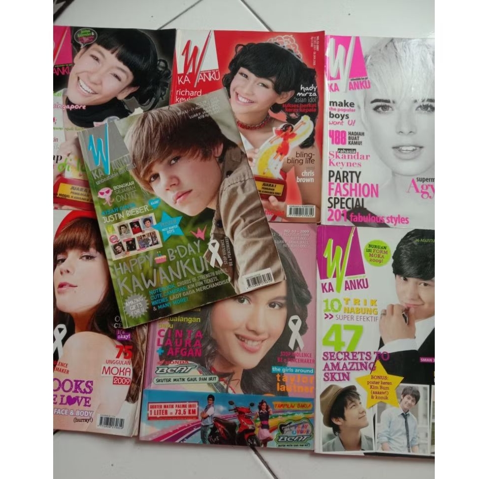 Majalah Kawanku Edisi Tahun 2008 - 2010 Berita Tentang Artis Barat & Indonesia