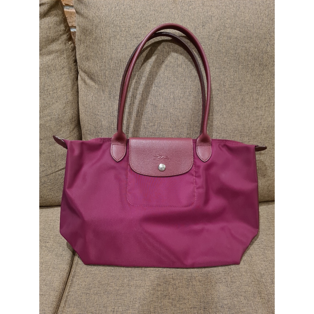 ORIGINAL Tas Longchamp Le Pliage Maroon Second Shoulder Bag