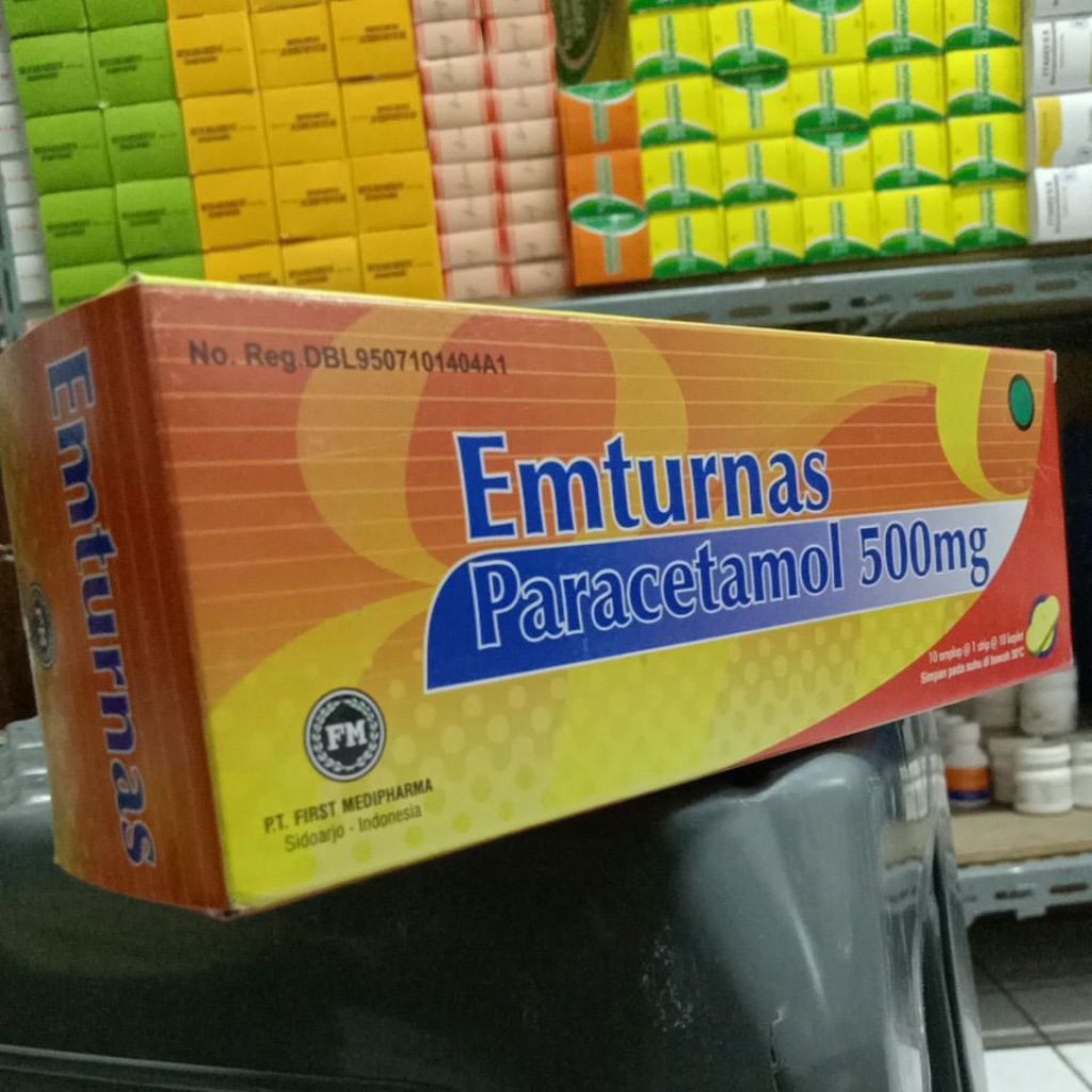 Emturnas tablet 1 box isi 10 strip Paracetamol
