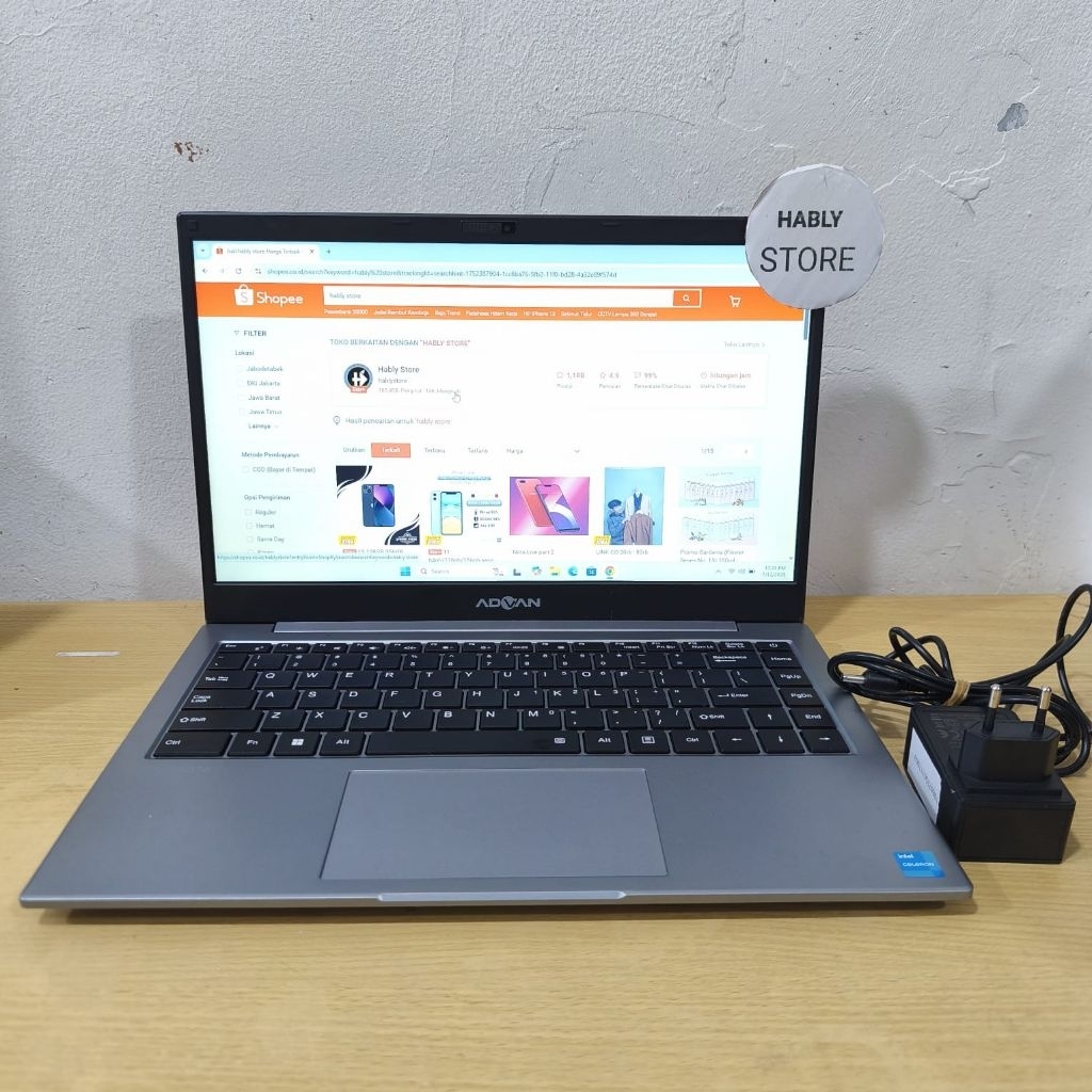 LAPTOP ADVAN SOULMATE 1405 CELERON N4020 4GB 14 INCH SECOND MULUS BERGARANSI