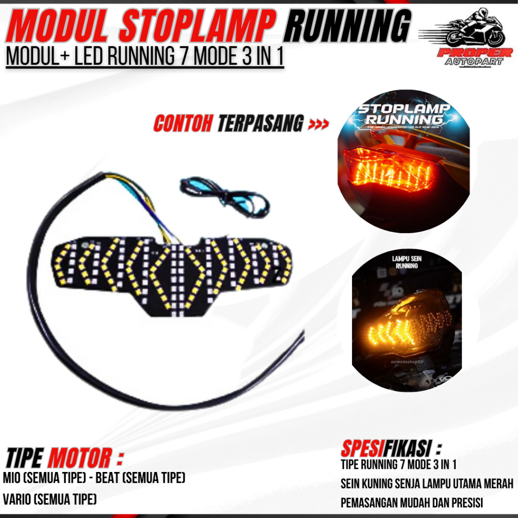 MODUL STOPLAMP RUNNING MIO STOPLAMP RUNNING BEAT STOPLAMP RUNNING VARIO BEAT DELUXE BEAT RUNING