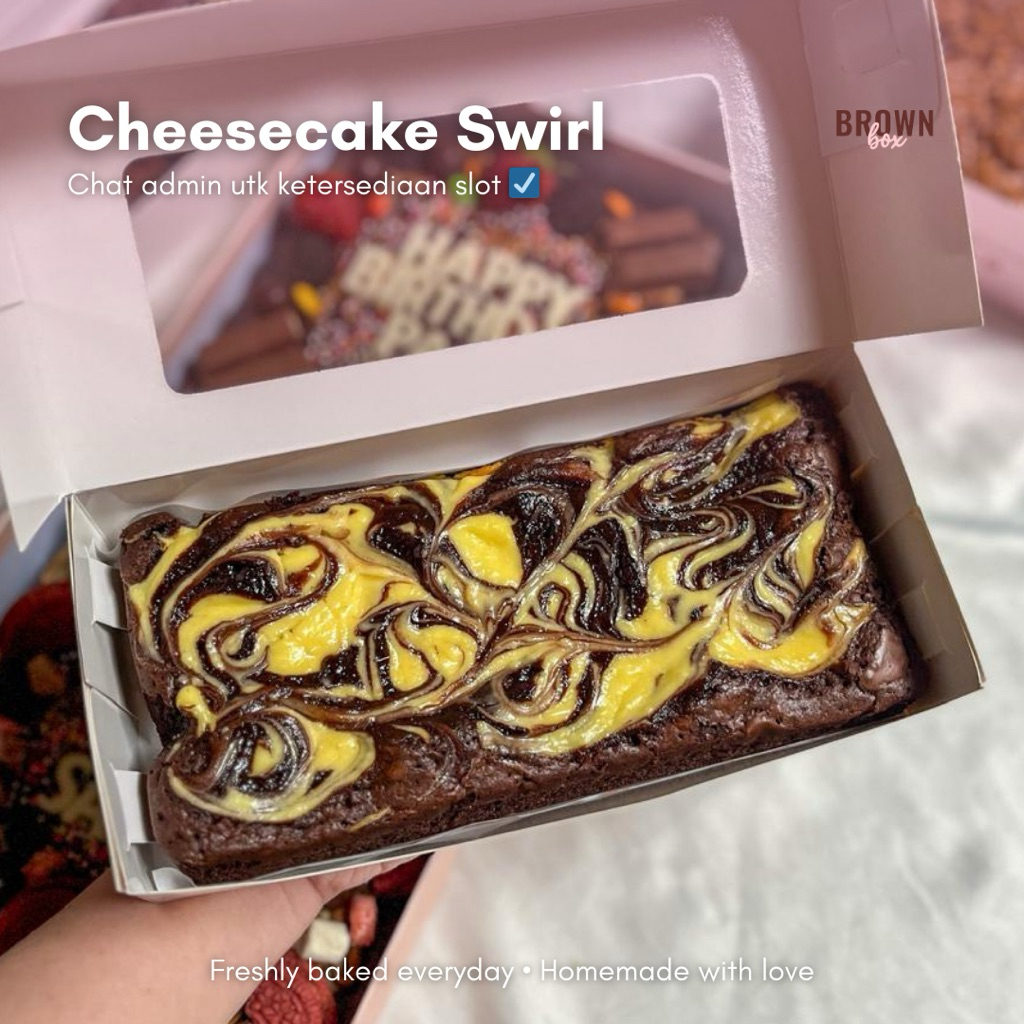 

Premium Baked Cheesecake Swirl Fudgy Brownies (22x10)