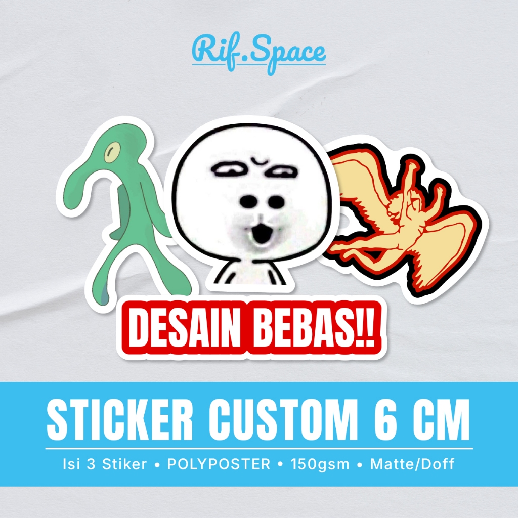 

Stiker Bebas Custom Isi 3 Waterproof - 6 cm | Sticker Pack Motor Helm HP Laptop