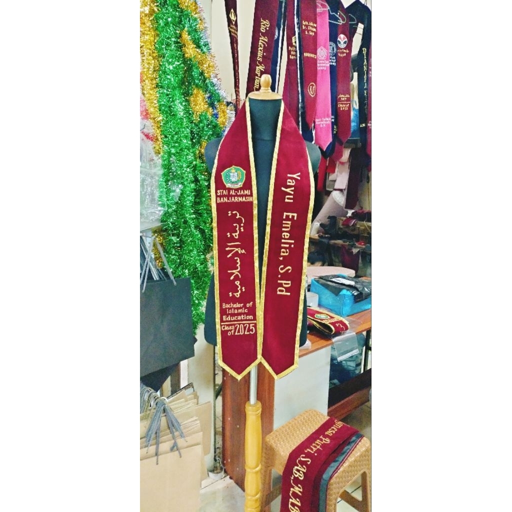 selempang wisuda ( font arab)