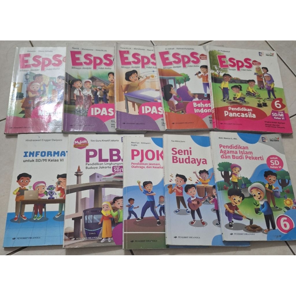 Buku paket Erlangga kelas 6