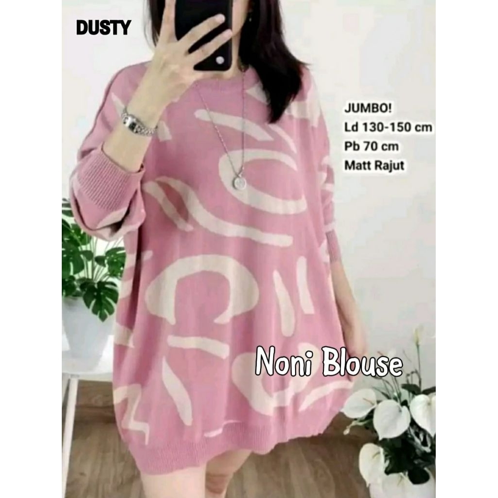 JUMBO LD 130 NONI BLOUSE BAJU RAJUT WANITA