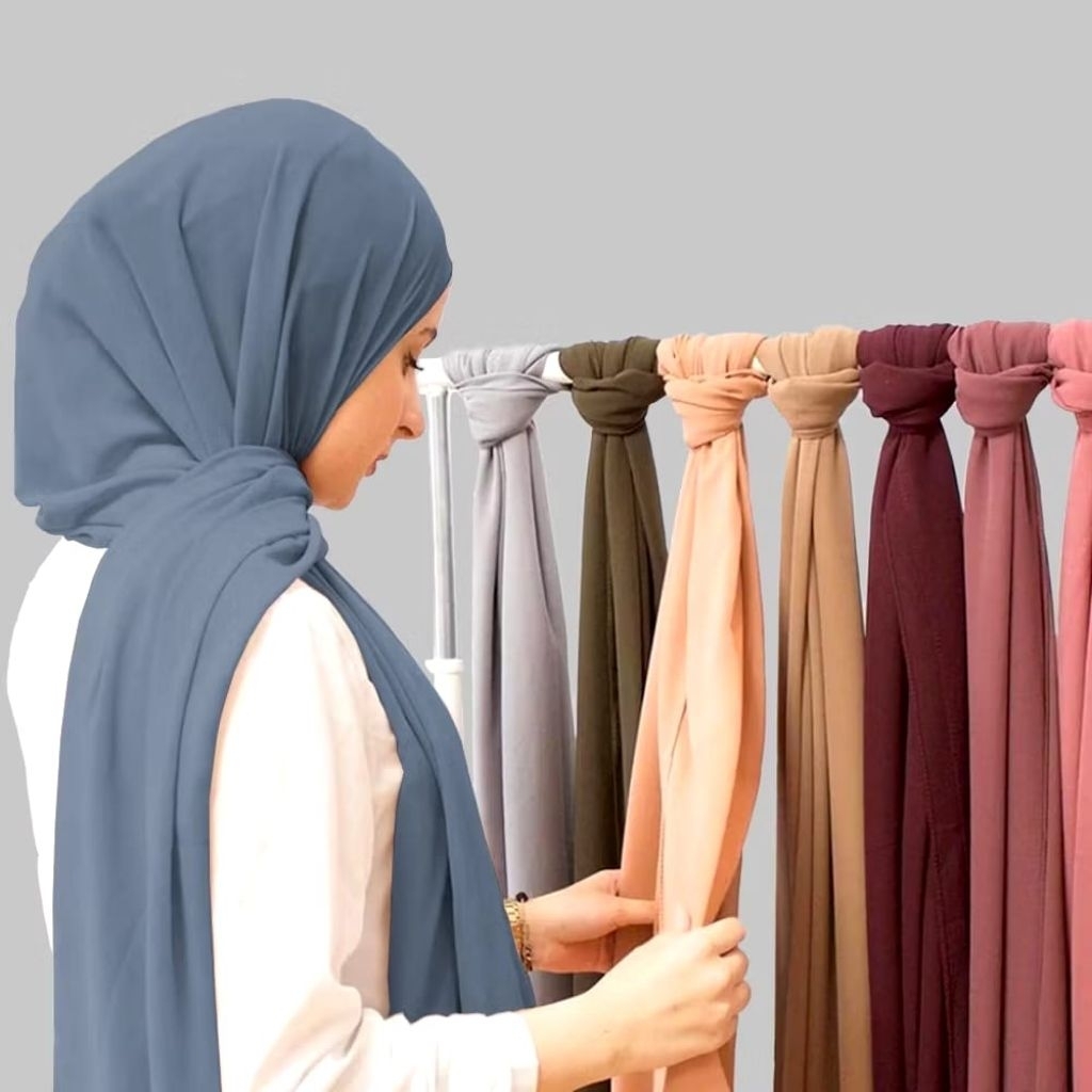 G L O R Y - Pashmina Ceruty Babydoll Premium (Jahit Tepi)