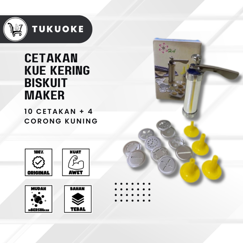 CETAKAN BISKUIT MAKER KUE KERING ALAT CETAK BISCUITS CETAKAN KUE KERING COOKIE MAKER SEMPRIT DORONG 