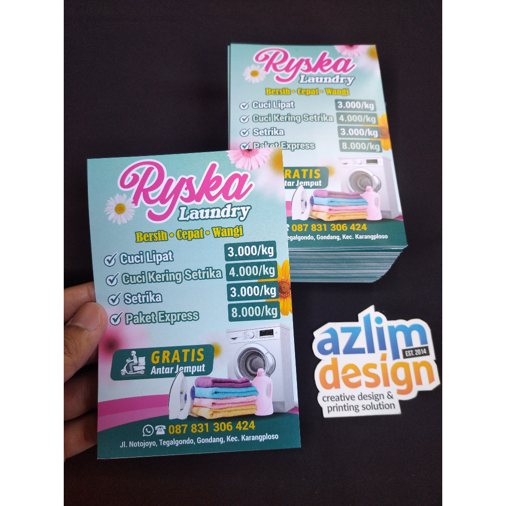 

Cetak Brosur Stiker Satuan Express 1 Sisi / Flyer Laundry Tempel / Brosur Murah / Brosur A4 A5 A6