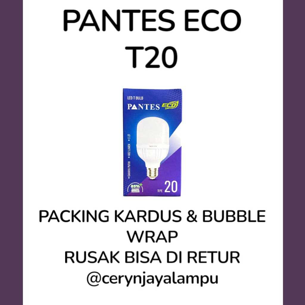 LAMPU PANTES ECO T20 LED PENERANGAN HEMAT LISTRIK / Lampu Luar