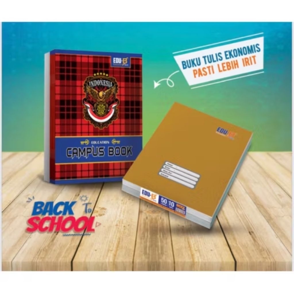 

BUKU TULIS KUARTO CAMPUS 38 / BUKU TULIS KRAFT 38 / BUKU TULIS PENDEK 38 / Buku Tulis Bergaris biasa