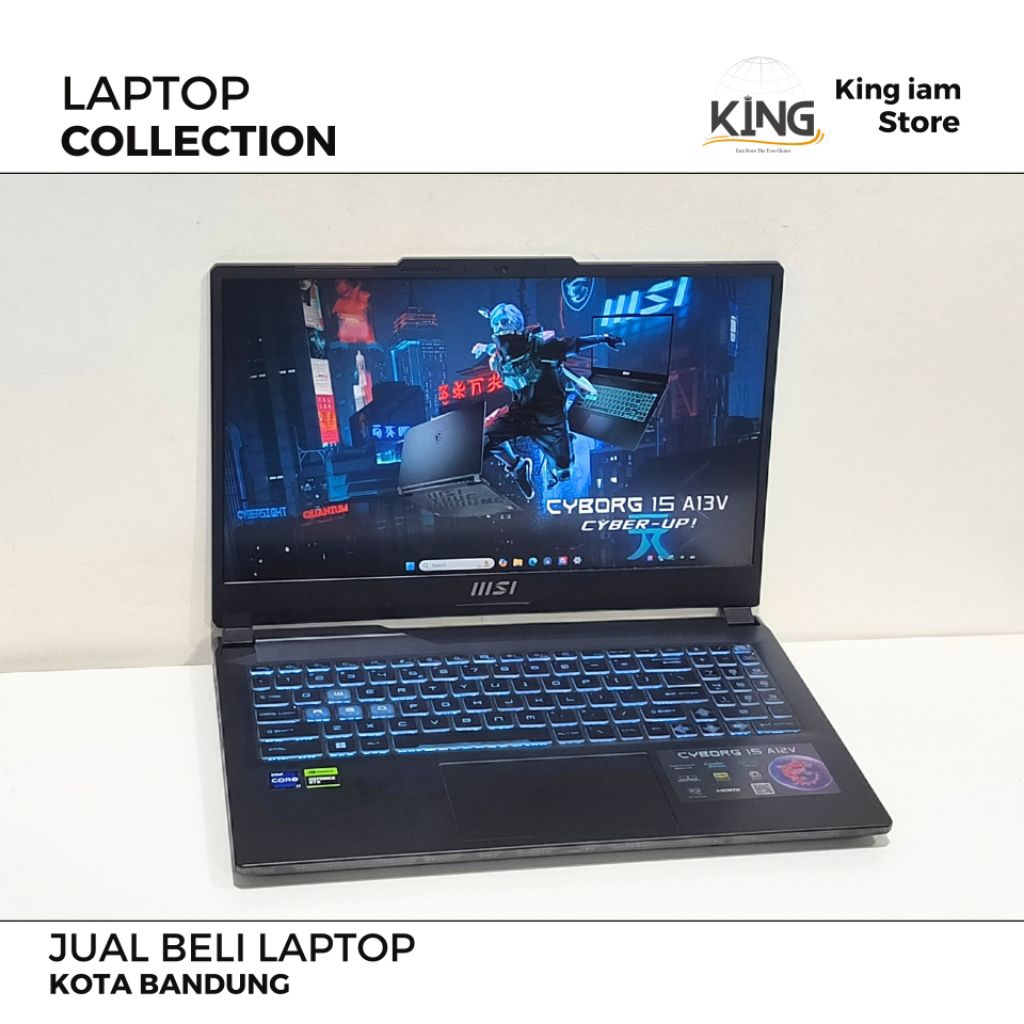 MSI CYBORG 15 Intel i7 NVIDIA RTX 4050 | Laptop Gaming Bekas Murah Siap Pakai | MSI CYBORG 15 A12VE