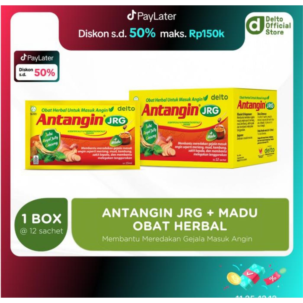 

Antangin JRG + Madu Sirup Herbal 1 Box 12 Sachet