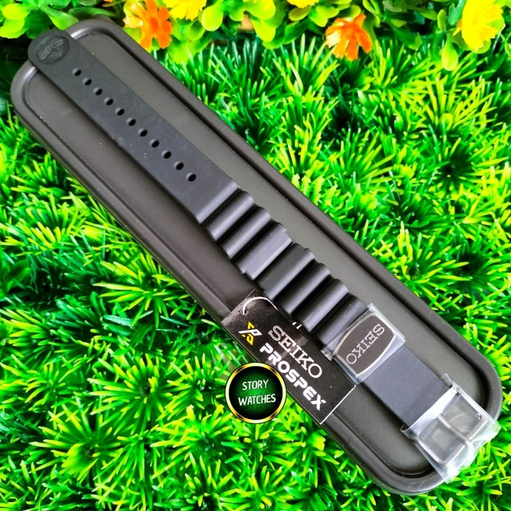 Rantai Bracelet Rubber Strap Tali Karet SEIKO Prospex Diver Black Original 100% All Series Universal