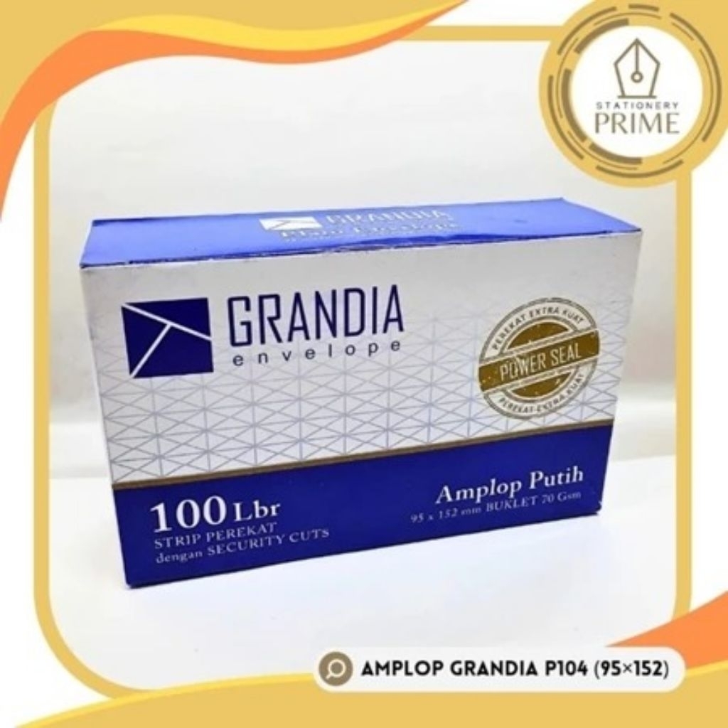 

Amplop Grandia P104 Putih Polos (1 Pack isi 100 pcs)